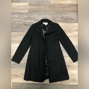 Covington Long Black Women's Wool Coat Size Small
